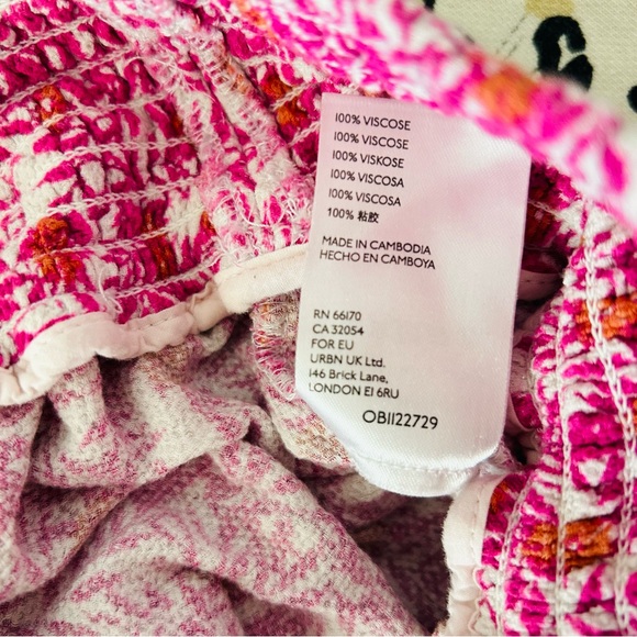 Anthropologie Boho Abstract Pink Floral Jogger Lounge pants Size m - Picture 12 of 12